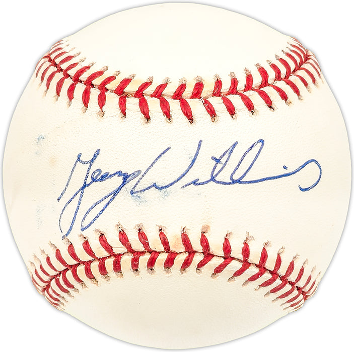 George Williams Autographed Official AL Baseball Oakland A's, San Diego Padres