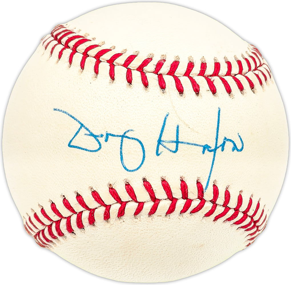 Larry Harlow Autographed Official AL Baseball Baltimore Orioles, Los Angeles Angels
