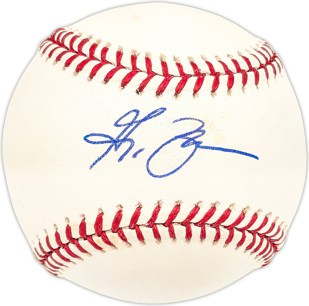 Greg Zaun Autographed Official MLB Baseball Blue Toronto Blue Jays, Miami Marlins