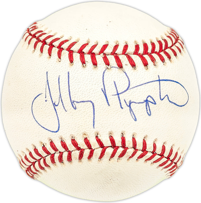 Jeff Plympton Autographed Official NL Baseball Boston Red Sox