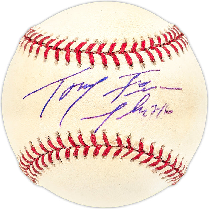 Tony Fossas Autographed Official NL Baseball Boston Red Sox, St. Louis Cardinals