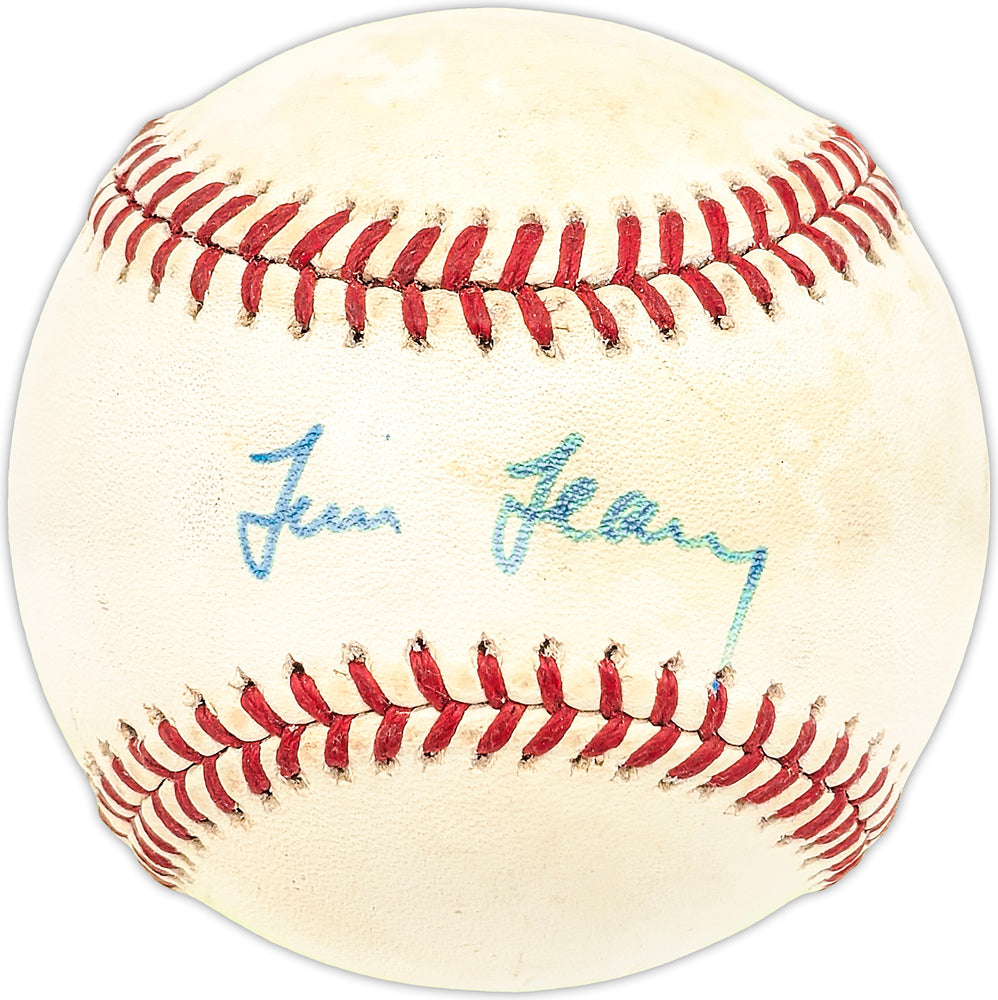 Tim Leary Autographed Official NL Baseball Los Angeles Dodgers