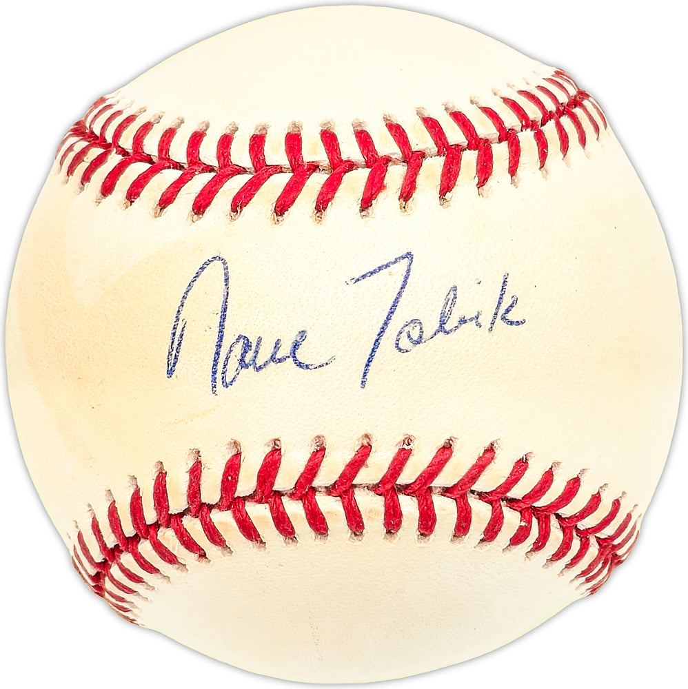 Dave Tobik Autographed Official AL Baseball Detroit Tigers, Texas Rangers