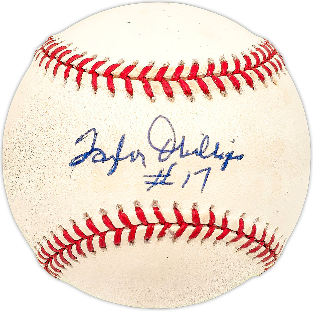 Taylor Phillips Autographed Official NL Baseball Milwaukee Braves "#17"