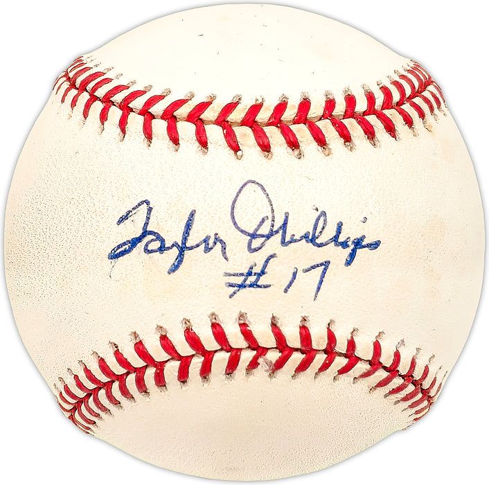 Taylor Phillips Autographed Official NL Baseball Milwaukee Braves "#17"