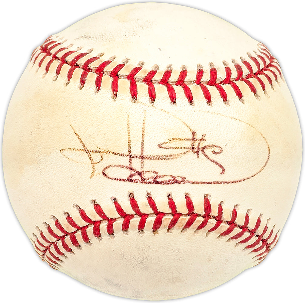Todd Hundley Autographed Official NL Baseball New York Mets, Los Angeles Dodgers
