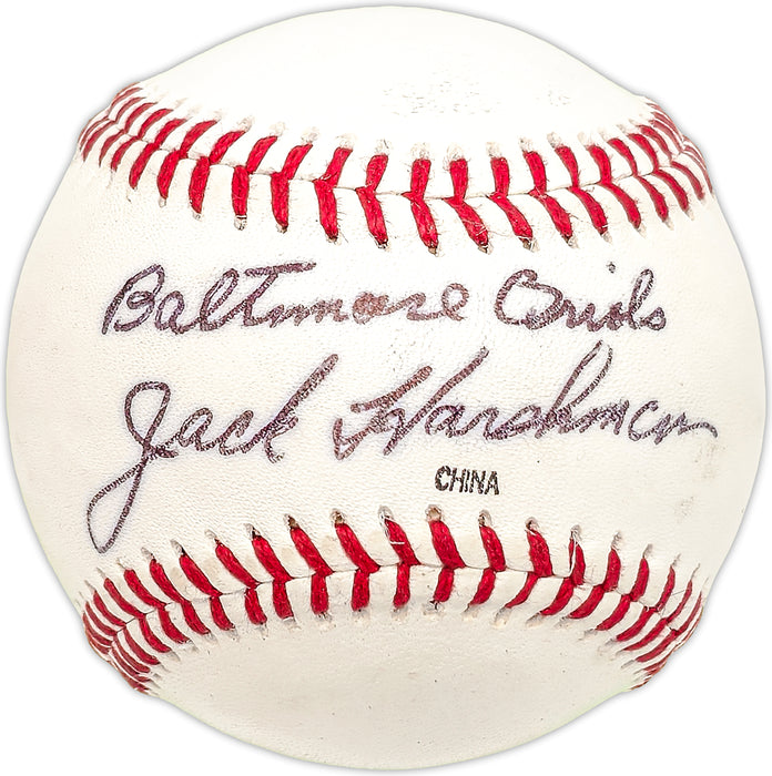 Jack Harshman Autographed Official Pacific Coast Baseball Baltimore Orioles