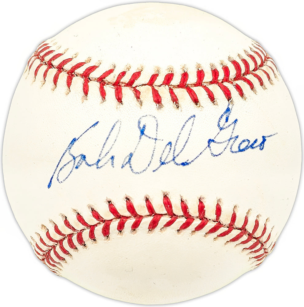 Bob Bobby Del Greco Autographed Official NL Baseball Philadelphia Phillies, New York Yankees