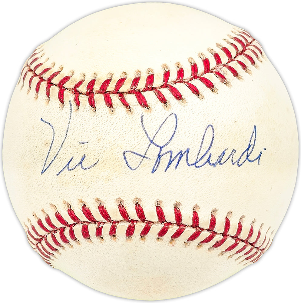 Vic Lombardi Autographed Official NL Baseball Brooklyn Dodgers
