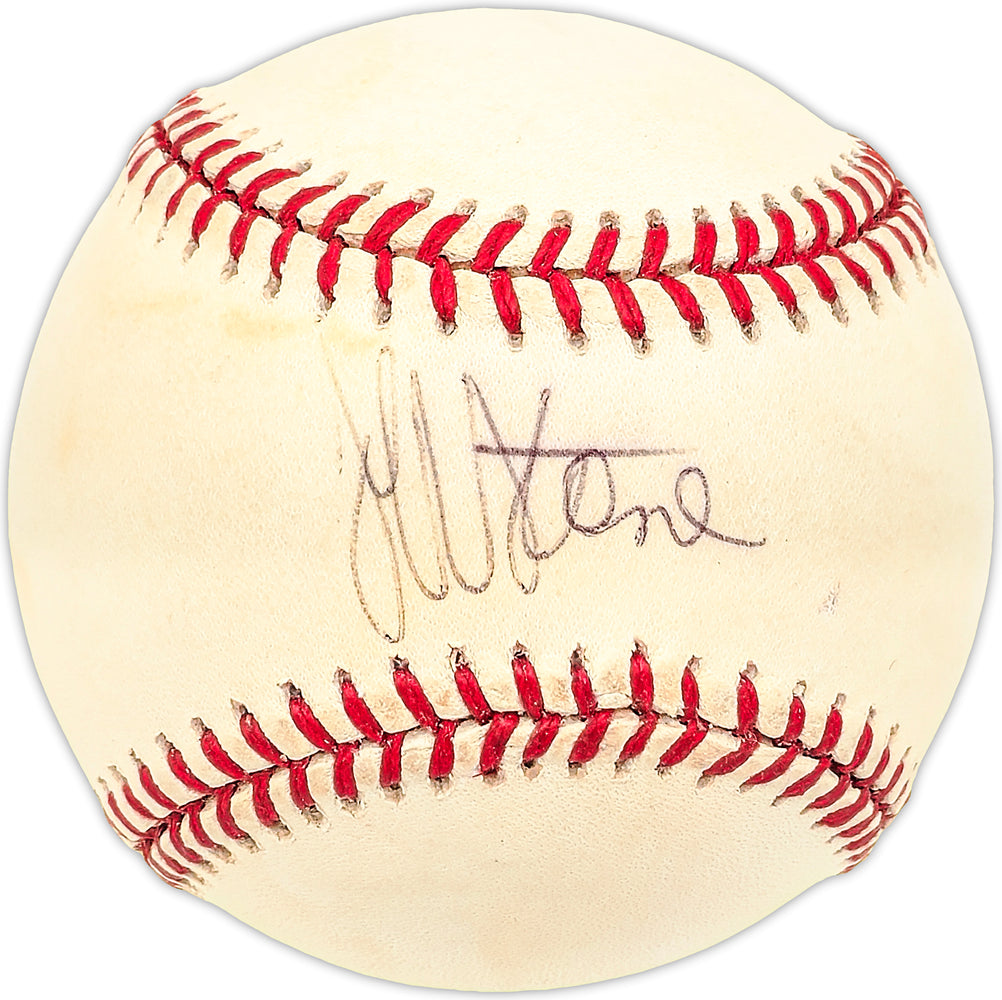 Jeff Stone Autographed Official AL Baseball Philadelphia Phillies