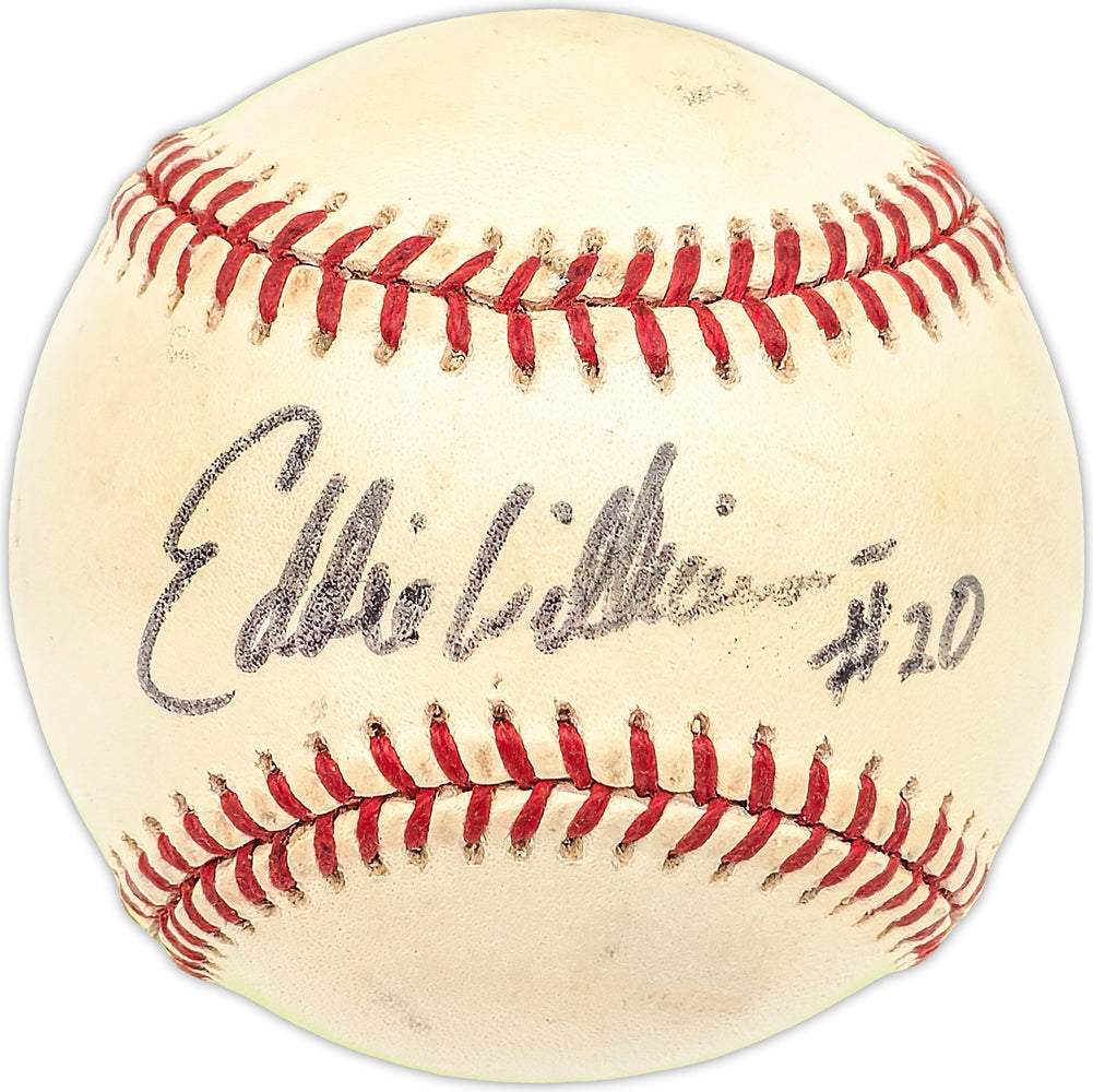 Eddie Williams Autographed Official AL Baseball Cleveland Indians, San Diego Padres