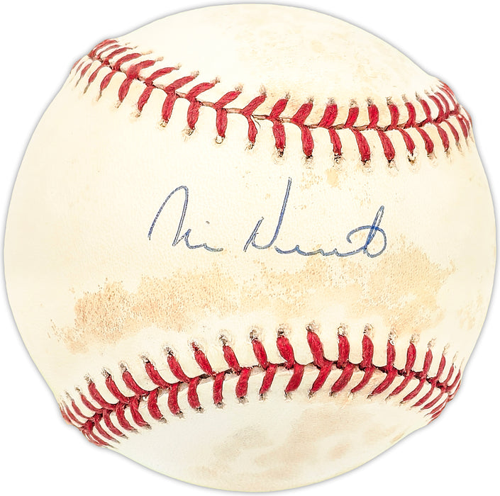 Mike Heath Autographed Official AL Baseball New York Yankees, Detroit Tigers