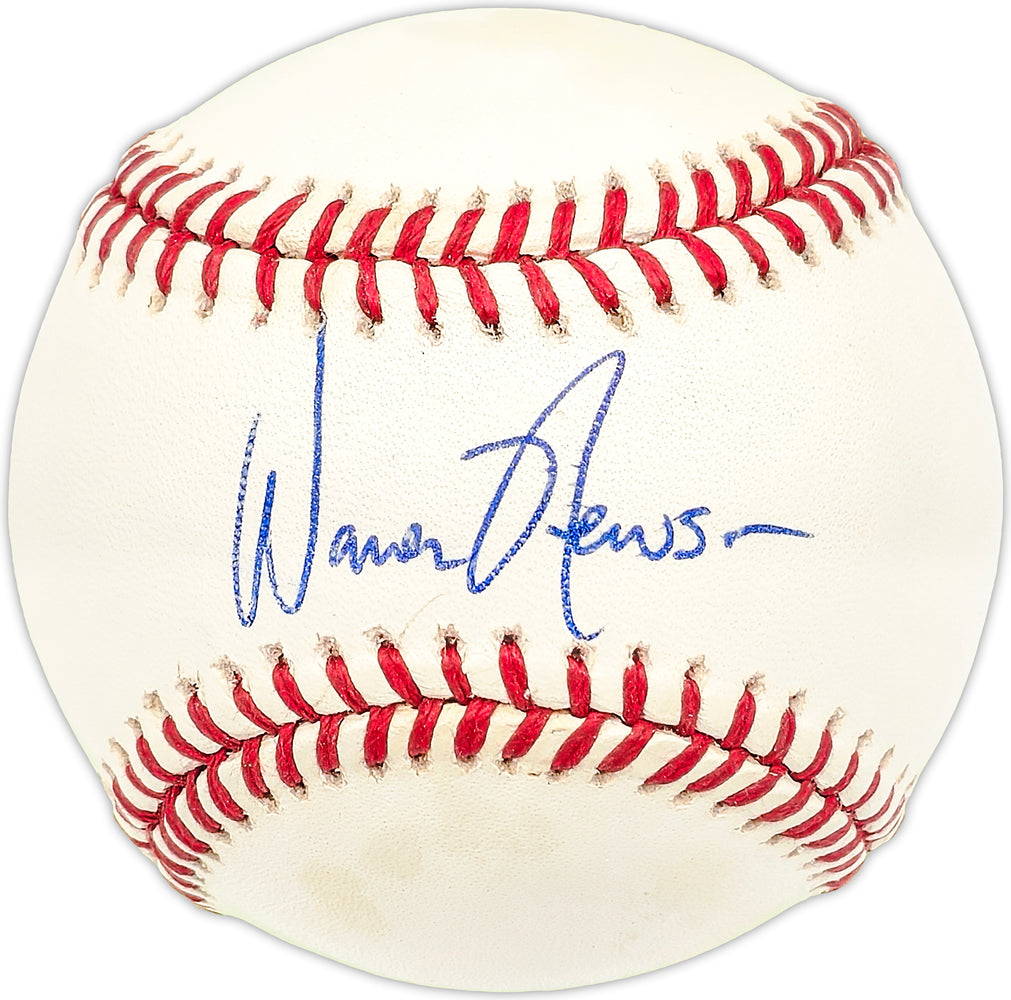 Warren Newsom Autographed Official AL Baseball Chicago White Sox, Texas Rangers