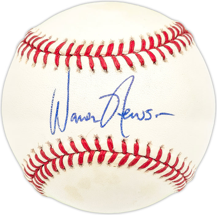Warren Newsom Autographed Official AL Baseball Chicago White Sox, Texas Rangers