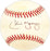 Chris George Autographed Official MLB Baseball Milwaukee Brewers, Kansas City Royals