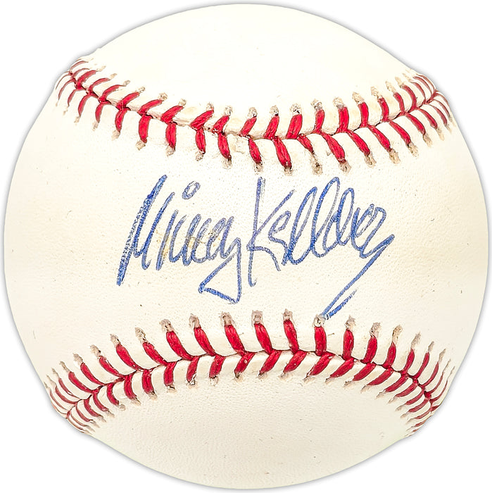 Mick Kelleher Autographed Official AL Baseball Detroit Tigers, Chicago Cubs
