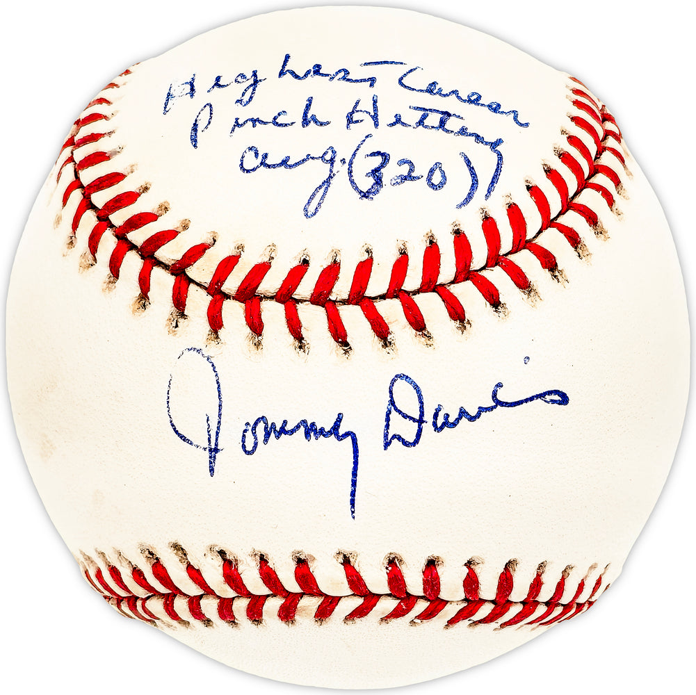 Tommy Davis Autographed Official NL Baseball Los Angeles Dodgers "Highest Career Pinch Hitting Avg. 320"