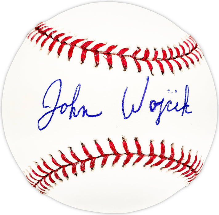 John Wojcik Autographed Official MLB Baseball KC A's