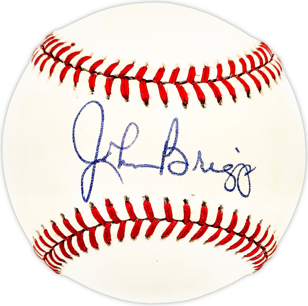 John Johnny Briggs Autographed Official NL Baseball Philadelphia Phillies