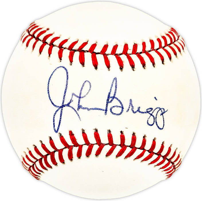 John Johnny Briggs Autographed Official NL Baseball Philadelphia Phillies