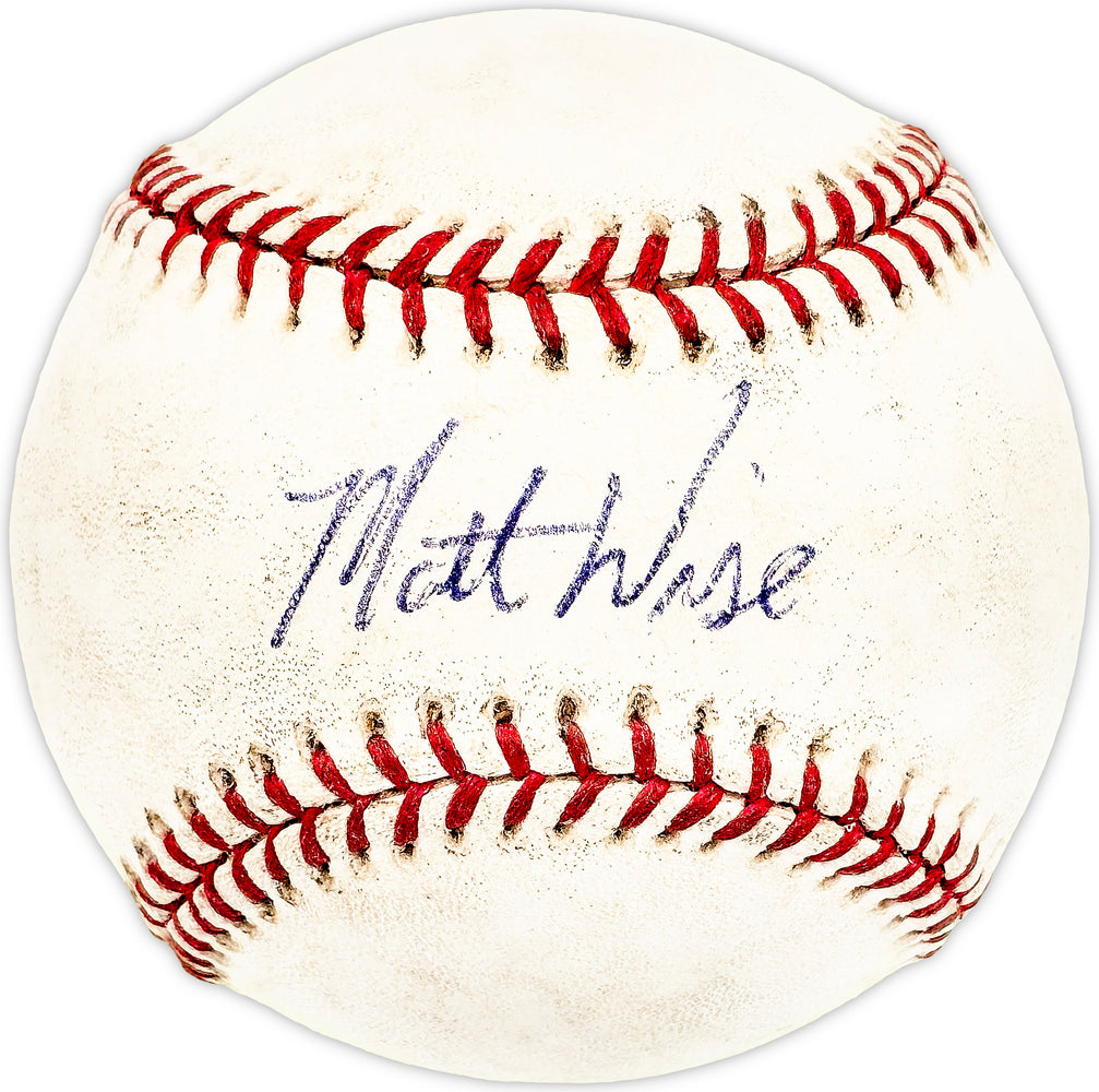 Matt Wise Autographed Official MLB Baseball Los Angeles Angels, Milwaukee Brewers