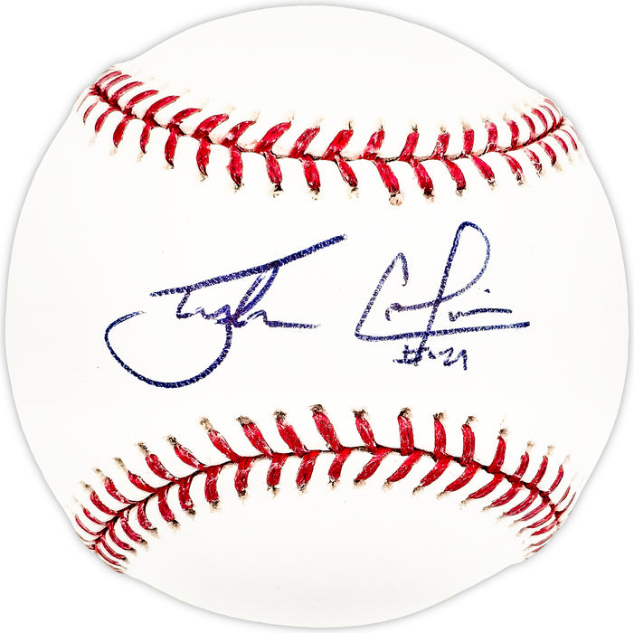 Tyler Colvin Autographed Official MLB Baseball Chicago Cubs, San Francisco Giants
