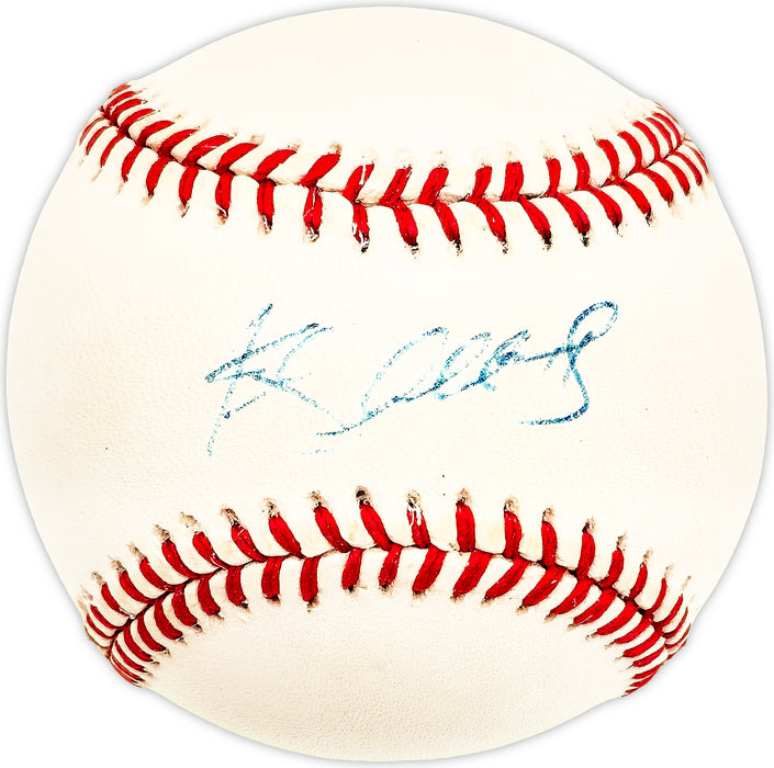 Kyle Abbott Autographed Official NL Baseball Philadelphia Phillies, Los Angeles Angels