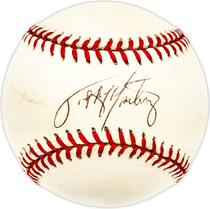Tippy Martinez Autographed Official AL Baseball Baltimore Orioles, New York Yankees
