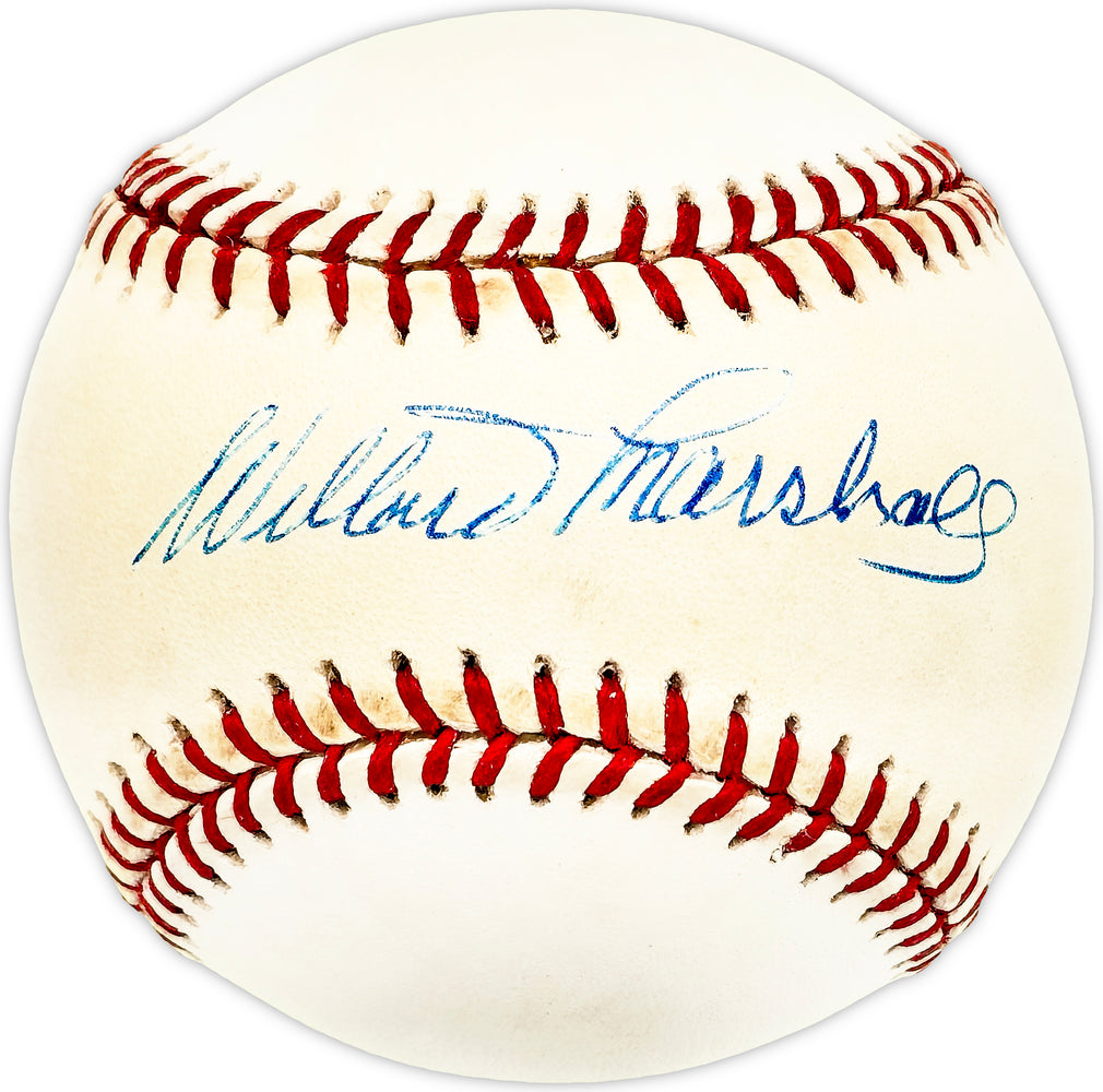 Willard Marshall Autographed Official NL Baseball Atlanta Braves, Cincinnati Reds