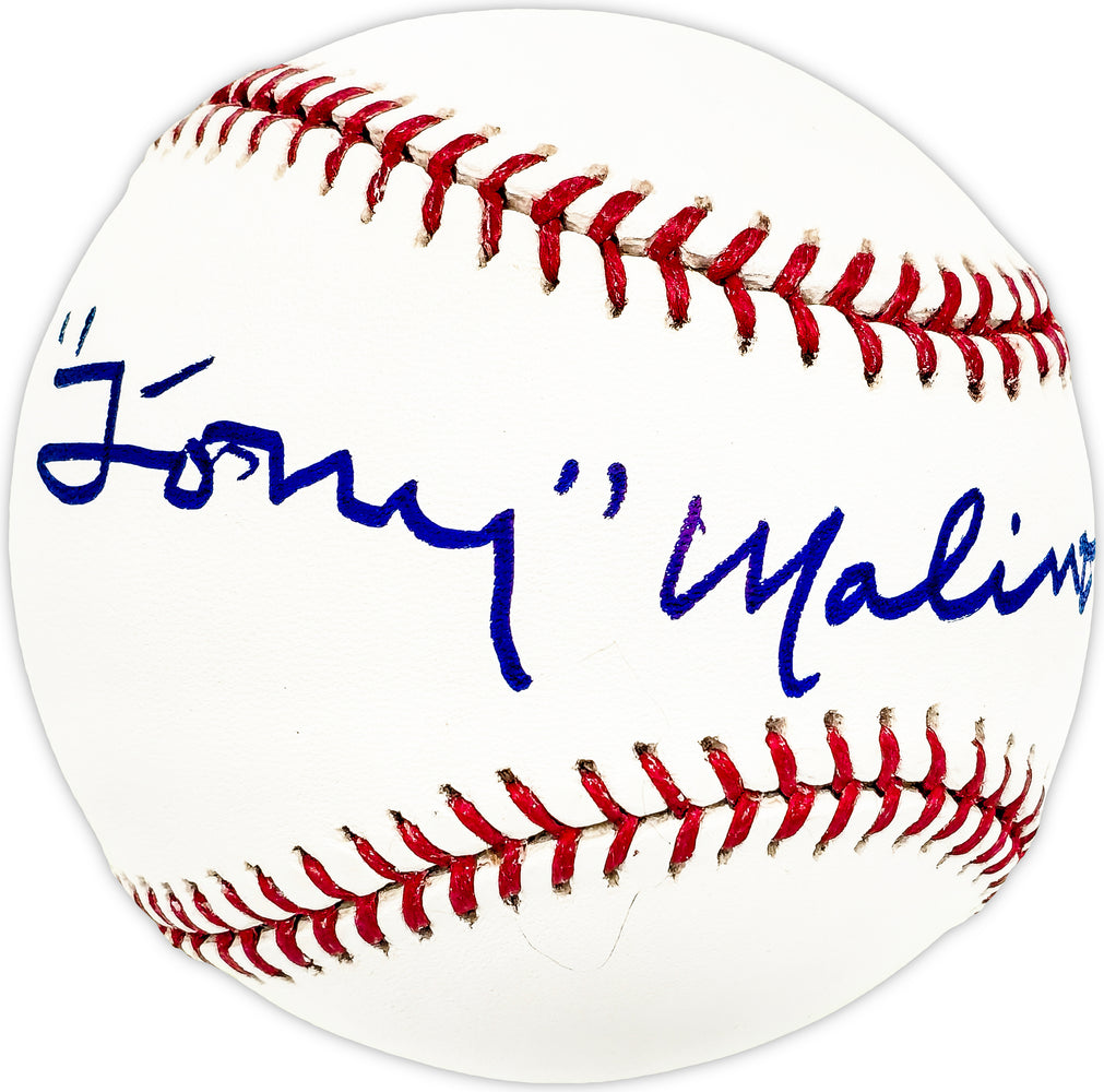 Tony Malinosky Autographed Official MLB Baseball Brooklyn Dodgers