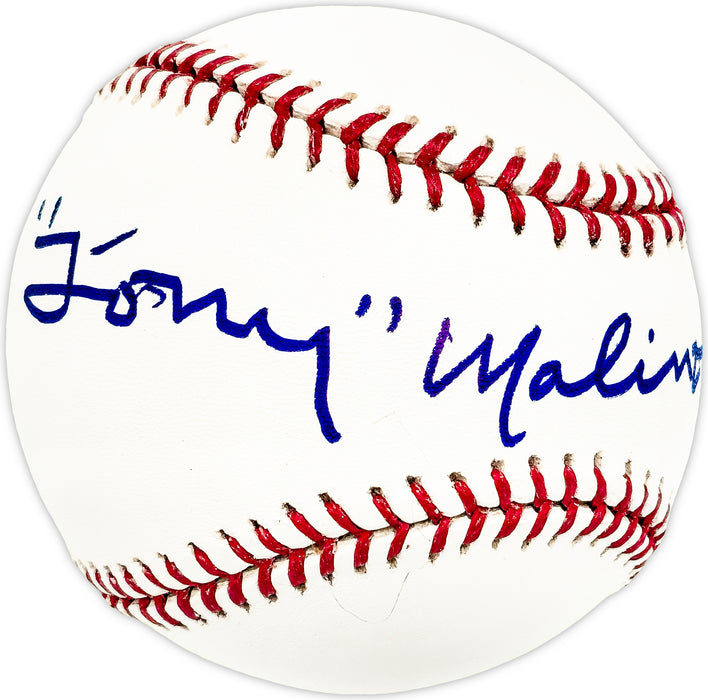 Tony Malinosky Autographed Official MLB Baseball Brooklyn Dodgers