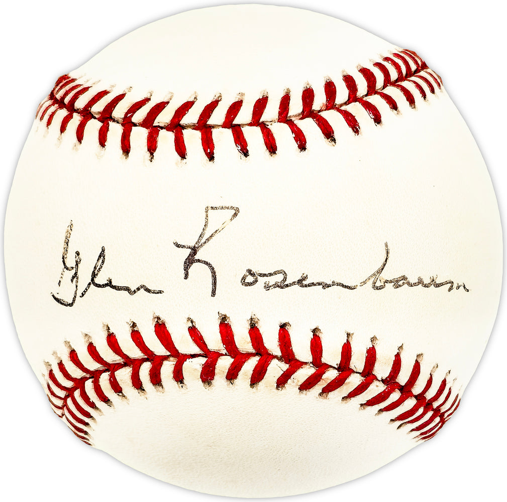 Glen Rosenbaum Autographed Official MLB Baseball Chicago White Sox Coach