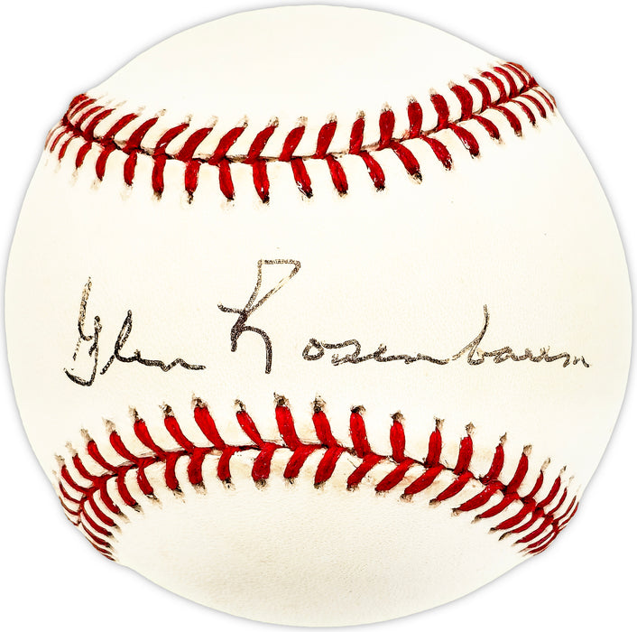 Glen Rosenbaum Autographed Official MLB Baseball Chicago White Sox Coach