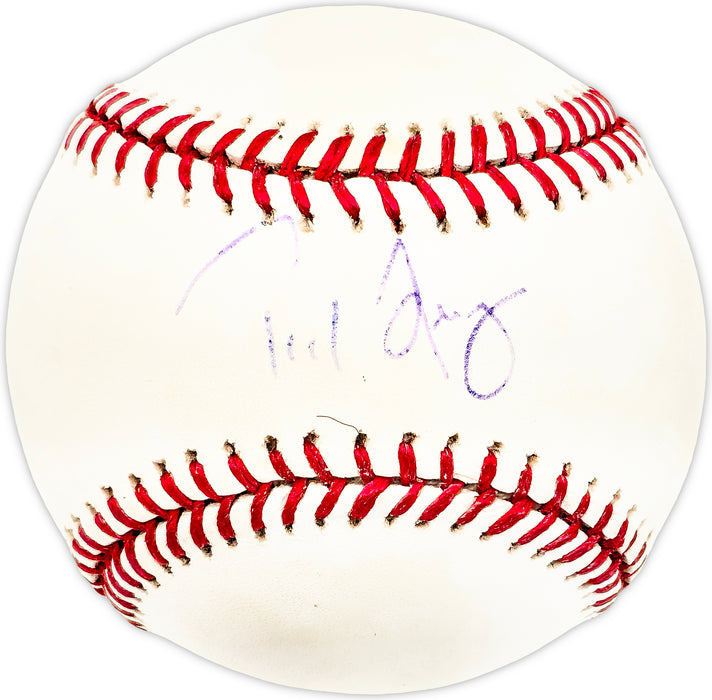 Ted Lilly Autographed Official MLB Baseball Blue Toronto Blue Jays, Chicago Cubs
