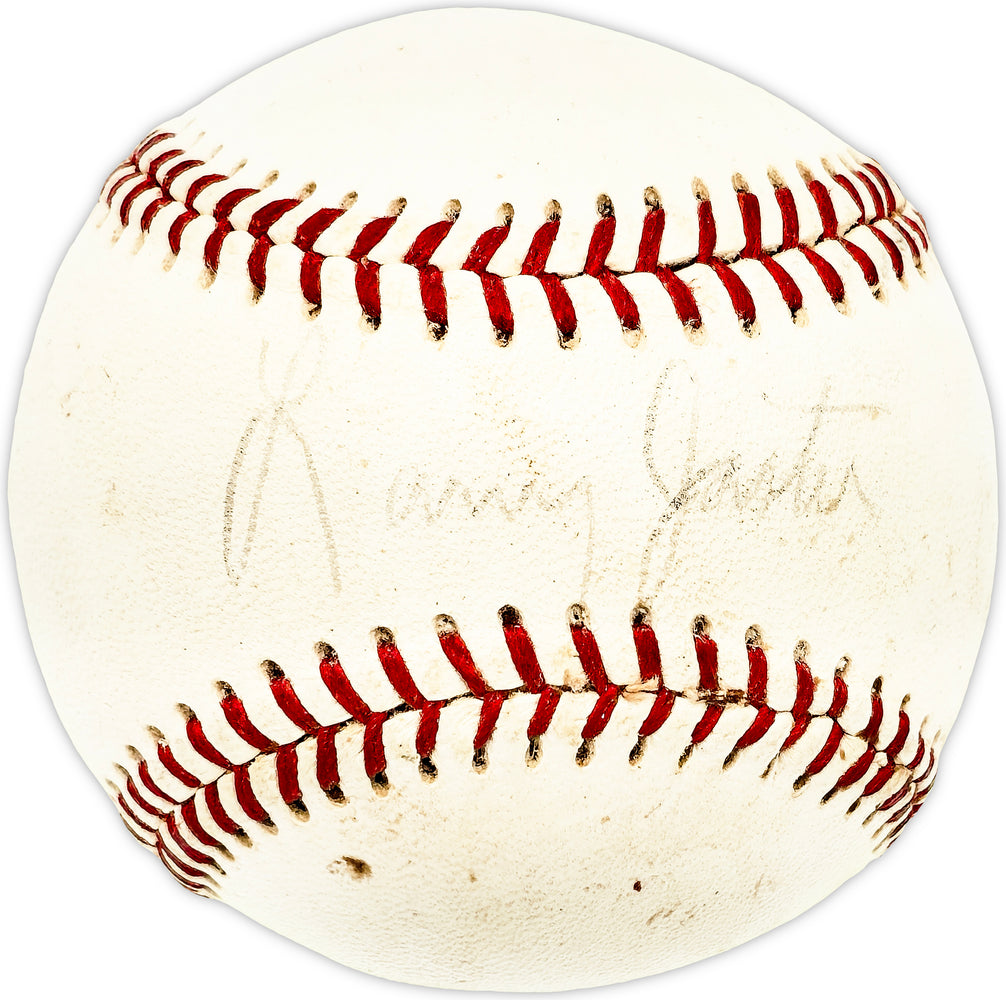 Larry Jaster Autographed Official Giles NL Baseball St. Louis Cardinals