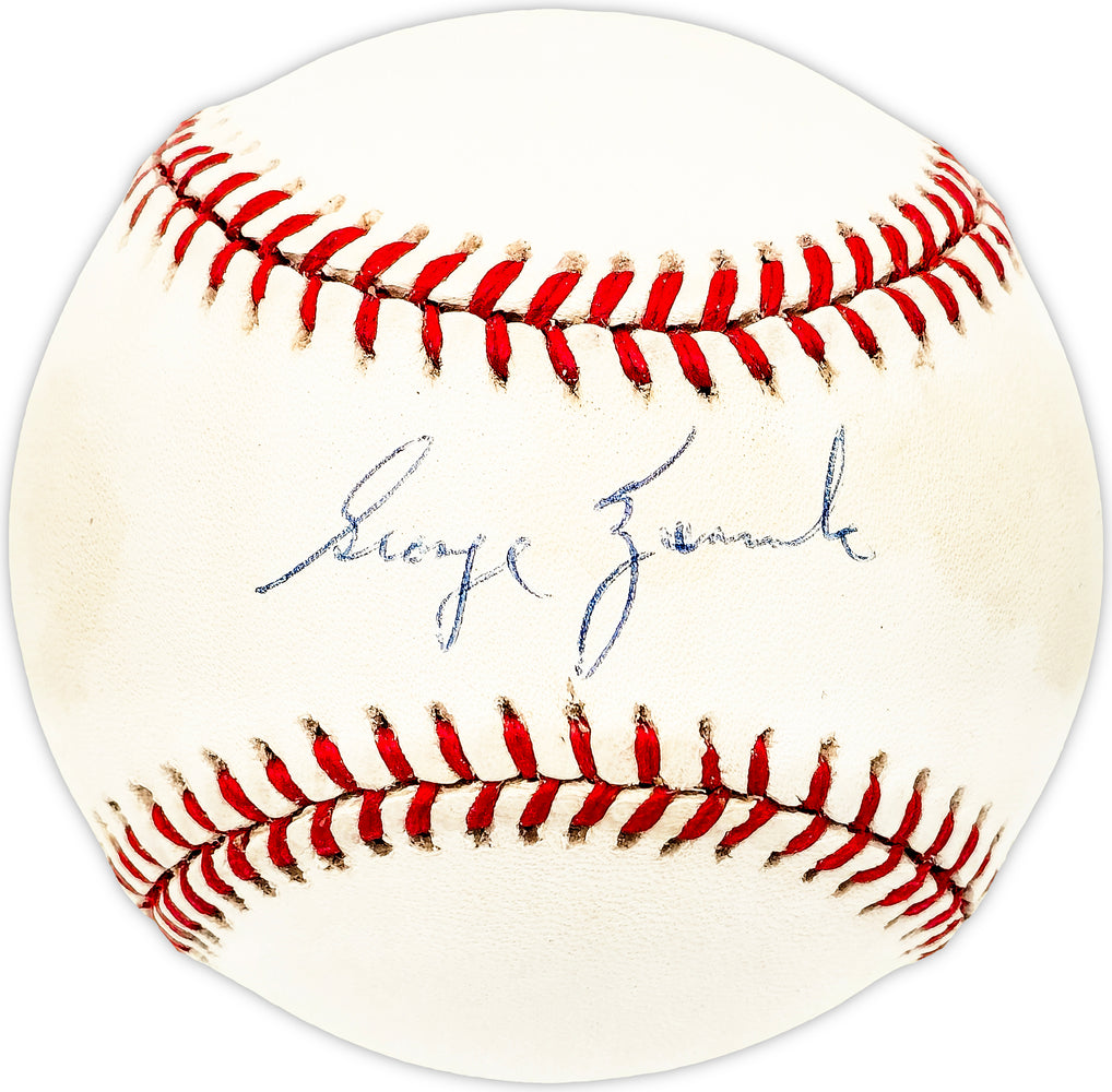 George Zuverink Autographed Official AL Baseball Baltimore Orioles, Cincinnati Reds