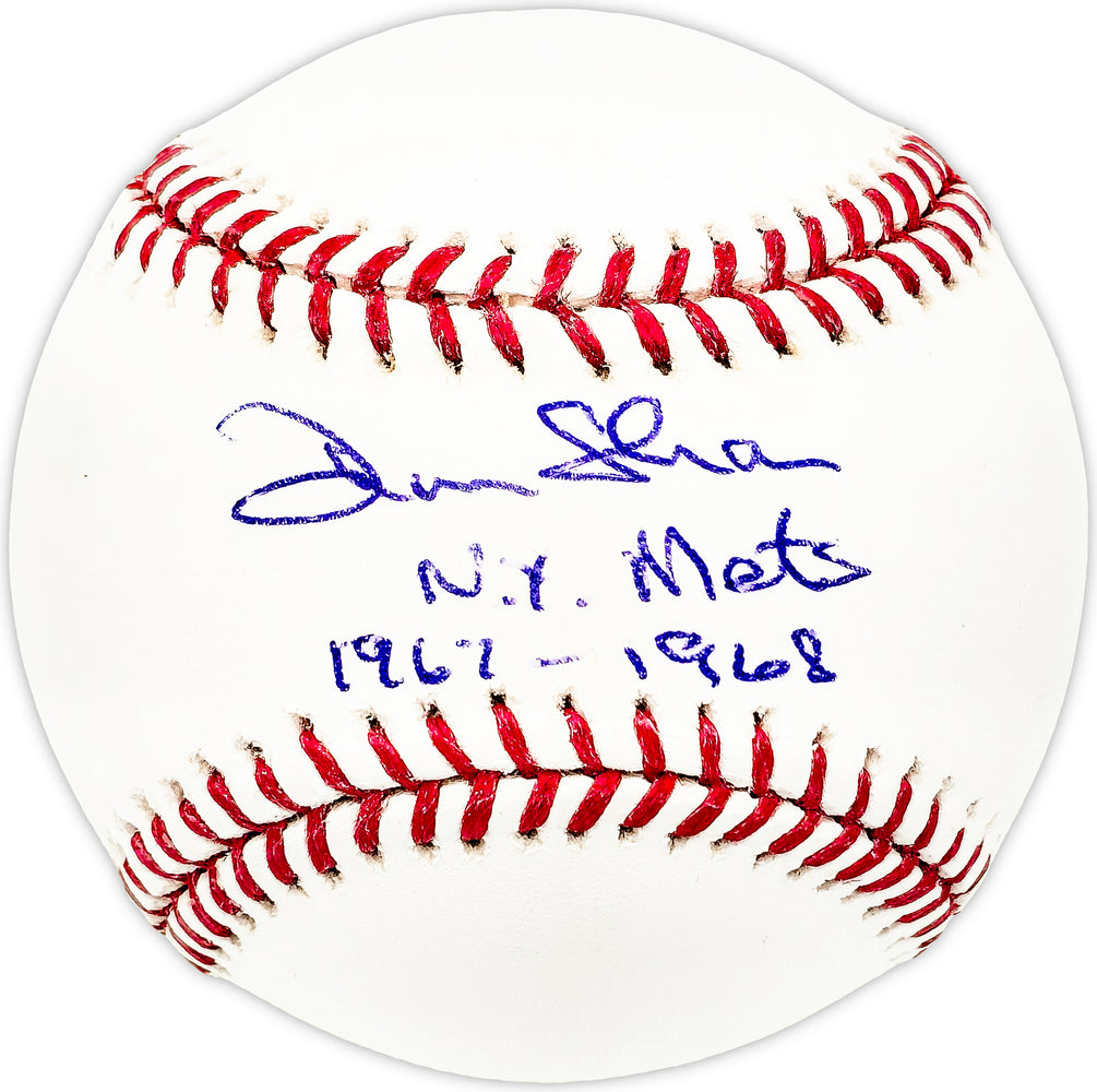 Don Shaw Autographed Official MLB Baseball New York Mets "NY Mets 1967-68"