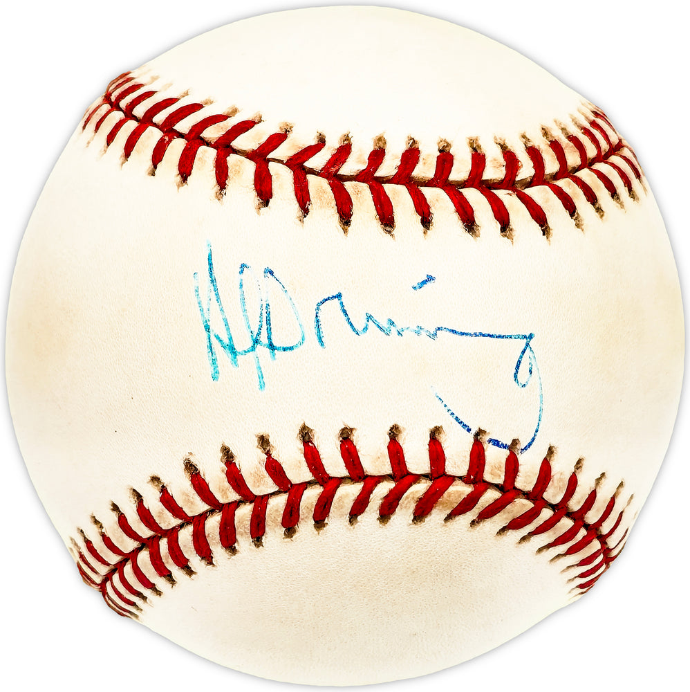 Al Downing Autographed Official NL Baseball New York Yankees, Los Angeles Dodgers