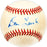 Don Lund Autographed Official AL Baseball Detroit Tigers, Los Angeles Dodgers