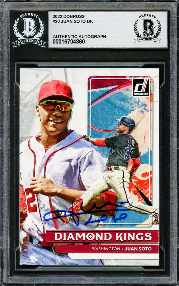Juan Soto Autographed 2022 Donruss Diamond Kings Card #20 New York Yankees Beckett BAS #16704860