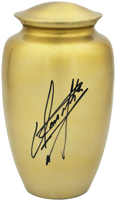 Undertaker Autographed Gold Urn WWE (Imperfection) JSA