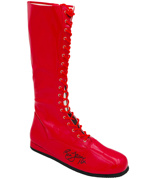 Ric Flair Autographed Red Right Footed Boot WWE "16x" JSA