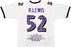Baltimore Ravens Ray Lewis Autographed White Football Jersey With Stats JSA
