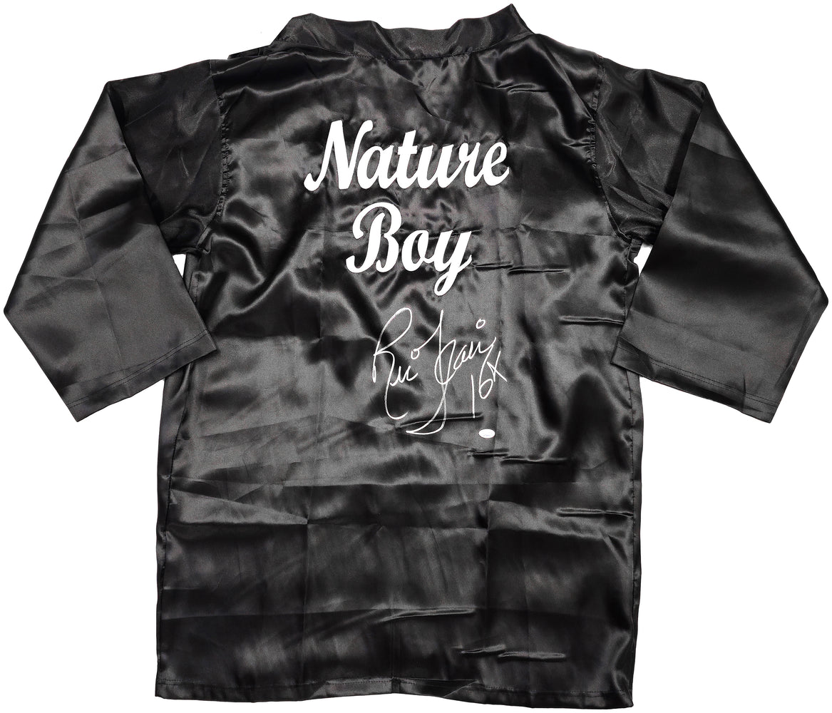 Ric Flair Autographed Black Wrestling Robe "16x" JSA