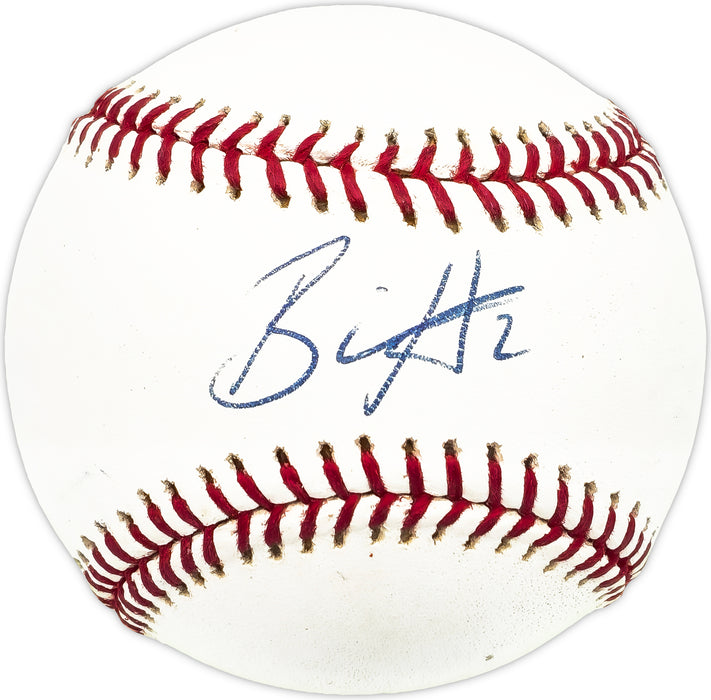 Bill Hall Autographed Official MLB Baseball Milwaukee Brewers, Boston Red Sox