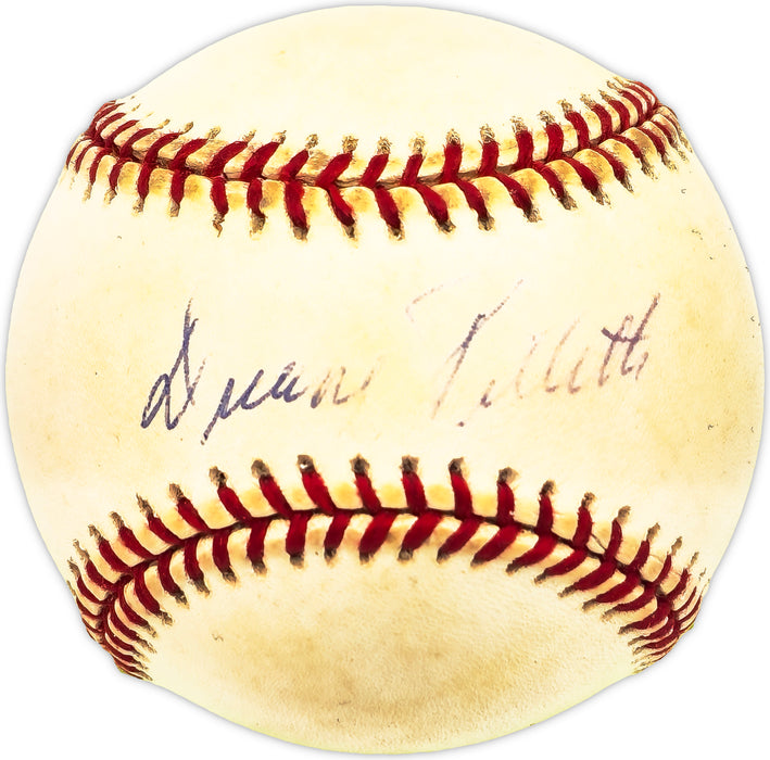 Duane Pillette Autographed Official AL Baseball New York Yankees