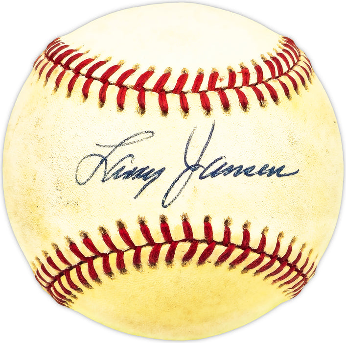 Larry Jansen Autographed Official NL Baseball San Francisco Giants, Cincinnati Reds