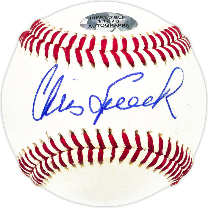 Chris Speier Autographed Official League Baseball San Francisco Giants, Chicago Cubs