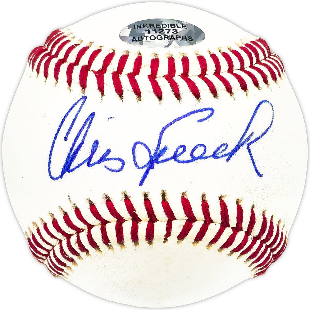 Chris Speier Autographed Official League Baseball San Francisco Giants, Chicago Cubs
