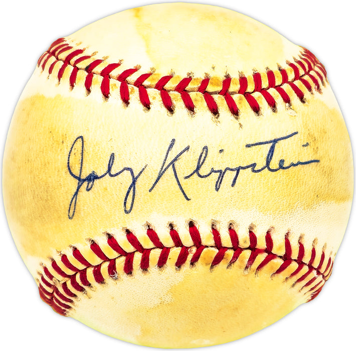 Johnny Klippstein Autographed Official NL Baseball Los Angeles Dodgers, Chicago Cubs